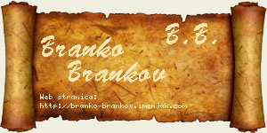 Branko Brankov vizit kartica
